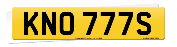 Registration number KNO 777S